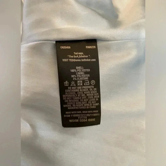 Ted Baker Ibbie Icy Blue Dress Size 2 NWOT - Picture 9 of 10